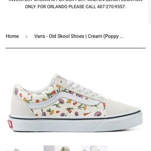 🆕️BNWT VANS Old Skool Poppy Floral Cream Suede Lace Up Sneakers WOMEN'S SIZE: 7